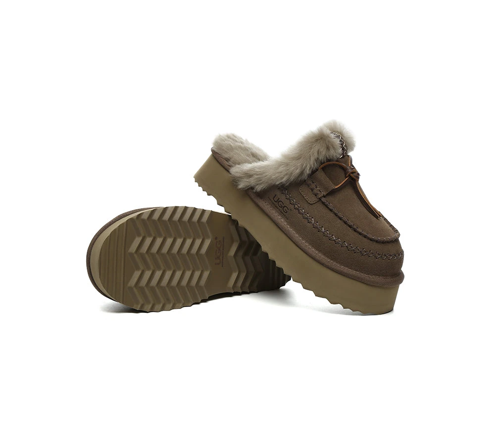 UGG Slippers Women Sheepskin Wool Platform Sammy 12 UGG Slippers Women Sheepskin Wool Platform Sammy - Image 10