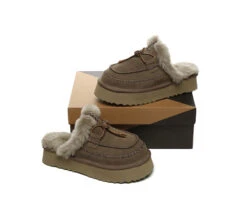 UGG Slippers Women Sheepskin Wool Platform Sammy 26 UGG Slippers Women Sheepskin Wool Platform Sammy -Shoe Store GL7A7051