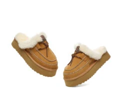 UGG Slippers Women Sheepskin Wool Platform Sammy 21 UGG Slippers Women Sheepskin Wool Platform Sammy -Shoe Store GL7A7069