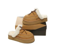 UGG Slippers Women Sheepskin Wool Platform Sammy 20 UGG Slippers Women Sheepskin Wool Platform Sammy -Shoe Store GL7A7074