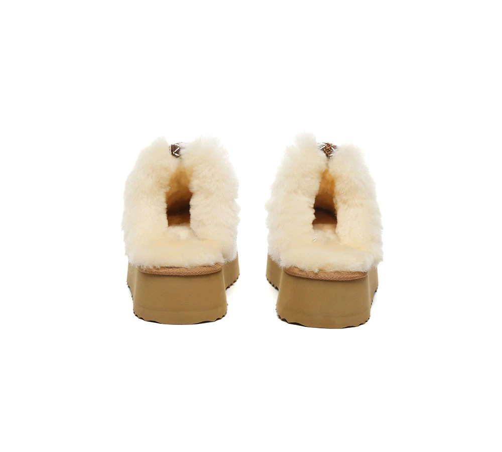 UGG Slippers Women Sheepskin Wool Platform Sammy 10 UGG Slippers Women Sheepskin Wool Platform Sammy - Image 8