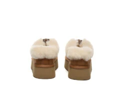 UGG Slippers Women Sheepskin Wool Collar Ankle Platform Santana -Shoe Store GL7A7093
