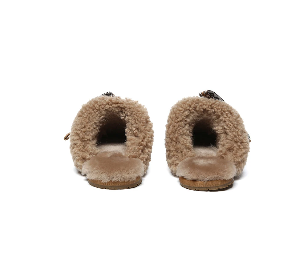 UGG Slippers Women Sheepskin Wool Bow Cecil 16 UGG Slippers Women Sheepskin Wool Bow Cecil - Image 14