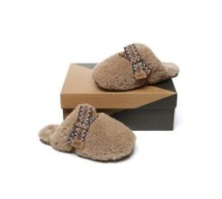 UGG Slippers Women Sheepskin Wool Bow Cecil 26 UGG Slippers Women Sheepskin Wool Bow Cecil -Shoe Store GL7A7672