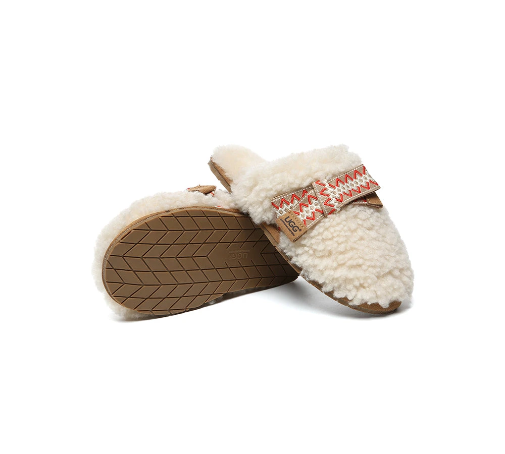 UGG Slippers Women Sheepskin Wool Bow Cecil 6 UGG Slippers Women Sheepskin Wool Bow Cecil - Image 4