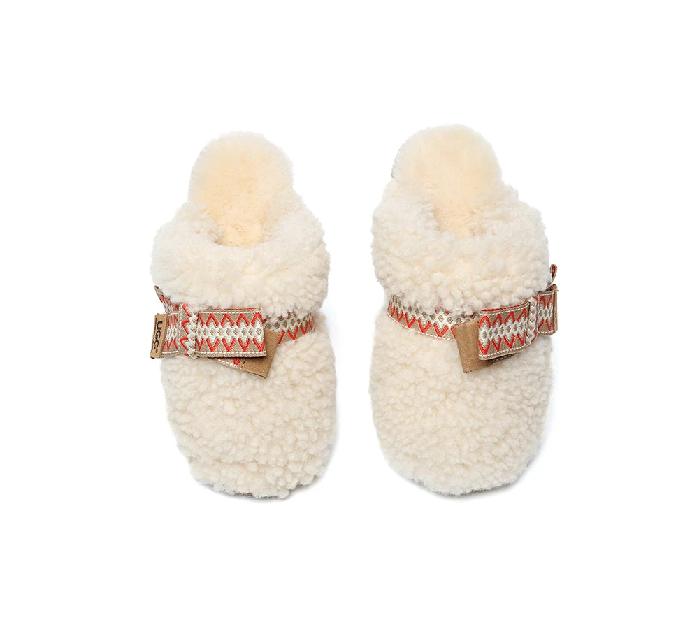 UGG Slippers Women Sheepskin Wool Bow Cecil 9 UGG Slippers Women Sheepskin Wool Bow Cecil - Image 7