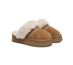 UGG Slippers Sheepskin Wool Knitted Platform Isle 17 UGG Slippers Sheepskin Wool Knitted Platform Isle -Shoe Store GL7A8588