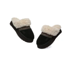 UGG Slippers Sheepskin Wool Knitted Platform Isle 25 UGG Slippers Sheepskin Wool Knitted Platform Isle -Shoe Store GL7A8626