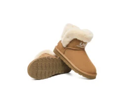 UGG Boots Sheepskin Wool Shearling Lined Ankle Mini Oatha -Shoe Store GL7A8748