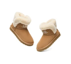 UGG Boots Sheepskin Wool Shearling Lined Ankle Mini Oatha -Shoe Store GL7A8752