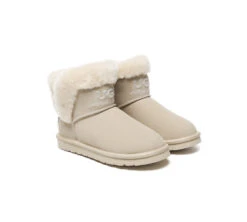 UGG Boots Sheepskin Wool Shearling Lined Ankle Mini Oatha -Shoe Store GL7A8766