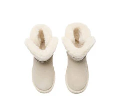 UGG Boots Sheepskin Wool Shearling Lined Ankle Mini Oatha -Shoe Store GL7A8772