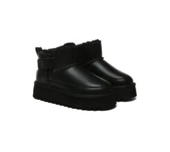 UGG Boots Sheepskin Wool Zipper Ankle Platform Arya -Shoe Store GL7A8800