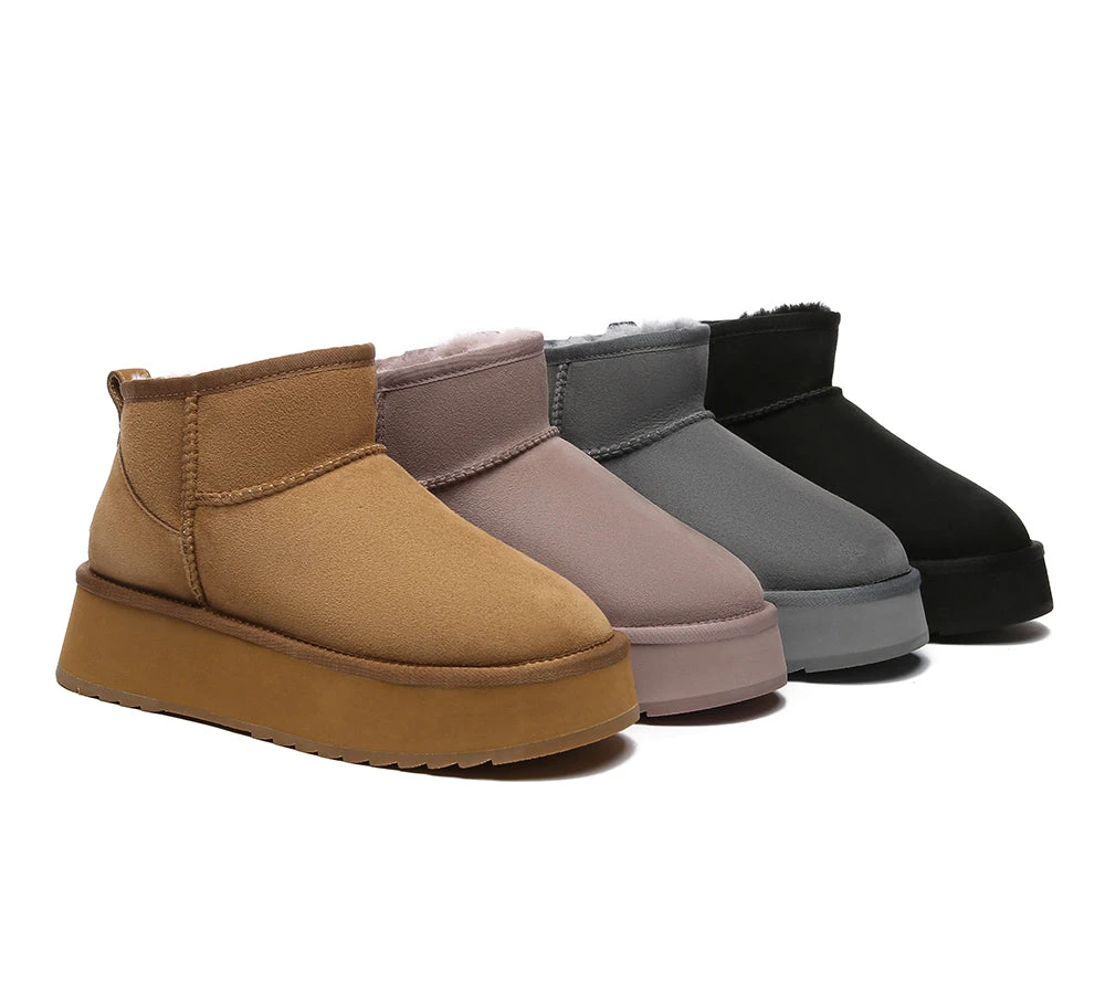 UGG Boots Sheepskin Wool Ankle Ultra Mini Platform Ankle Boots 3 UGG Boots Sheepskin Wool Ankle Ultra Mini Platform Ankle Boots