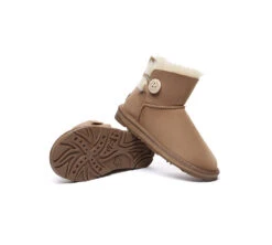 UGG Boots Double Faced Sheepskin Wool Ankle Mini Button Boots 17 UGG Boots Double Faced Sheepskin Wool Ankle Mini Button Boots -Shoe Store PF0A0384
