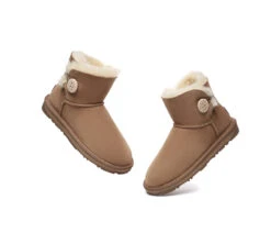UGG Boots Double Faced Sheepskin Wool Ankle Mini Button Boots 19 UGG Boots Double Faced Sheepskin Wool Ankle Mini Button Boots -Shoe Store PF0A0385