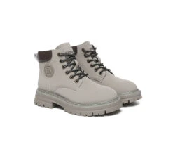 Women Leather Lace Up Chunky Boots Stephanie -Shoe Store PF0A0385 1100db3d ceb5 49af 88fd 3d2cb2676729