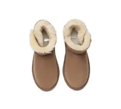 UGG Boots Double Faced Sheepskin Wool Ankle Mini Button Boots 20 UGG Boots Double Faced Sheepskin Wool Ankle Mini Button Boots -Shoe Store PF0A0390