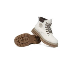 Women Leather Lace Up Chunky Boots Stephanie -Shoe Store PF0A0421 4a4ec018 1659 407f 925e 998214fbec26