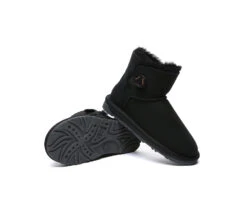 UGG Boots Double Faced Sheepskin Wool Ankle Mini Button Boots 23 UGG Boots Double Faced Sheepskin Wool Ankle Mini Button Boots -Shoe Store PF0A0432