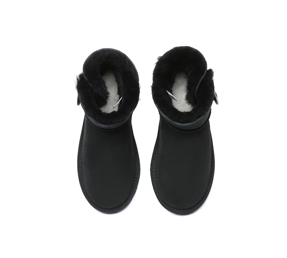 UGG Boots Double Faced Sheepskin Wool Ankle Mini Button Boots 14 UGG Boots Double Faced Sheepskin Wool Ankle Mini Button Boots - Image 12