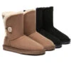 UGG Boots Double Faced Sheepskin Wool Short Button Boots -Shoe Store PF0A0605