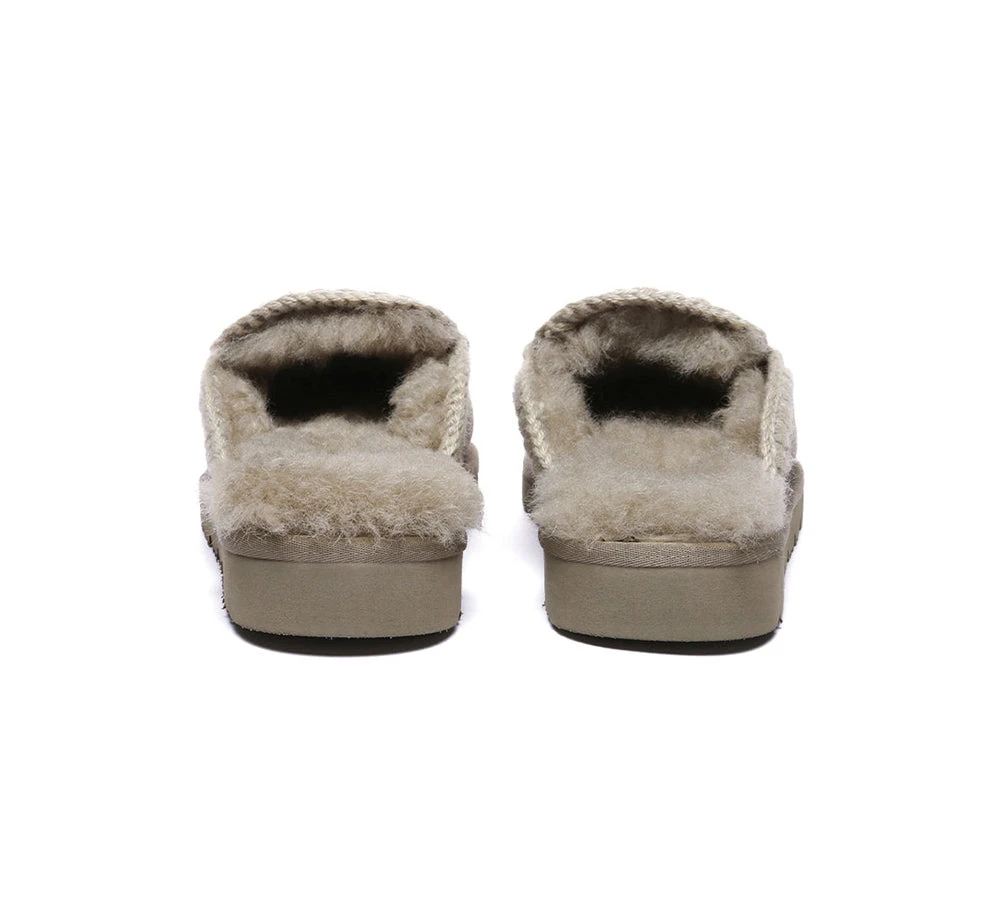 UGG Slippers Women Sheepskin Wool Knitted Ankle Slippers Sophia 21 UGG Slippers Women Sheepskin Wool Knitted Ankle Slippers Sophia - Image 19