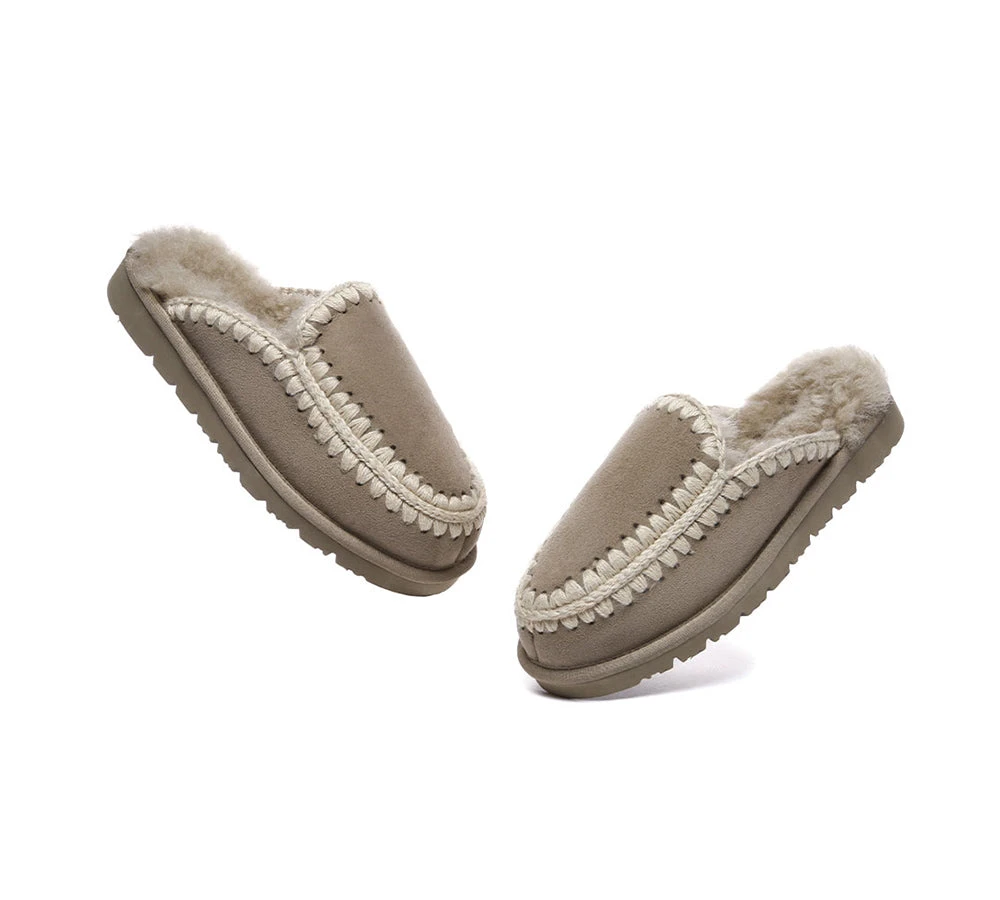UGG Slippers Women Sheepskin Wool Knitted Ankle Slippers Sophia 19 UGG Slippers Women Sheepskin Wool Knitted Ankle Slippers Sophia - Image 17
