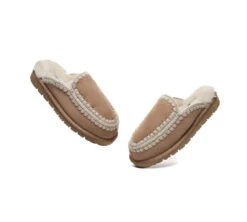 UGG Slippers Women Sheepskin Wool Knitted Ankle Slippers Sophia 25 UGG Slippers Women Sheepskin Wool Knitted Ankle Slippers Sophia -Shoe Store PF0A0758