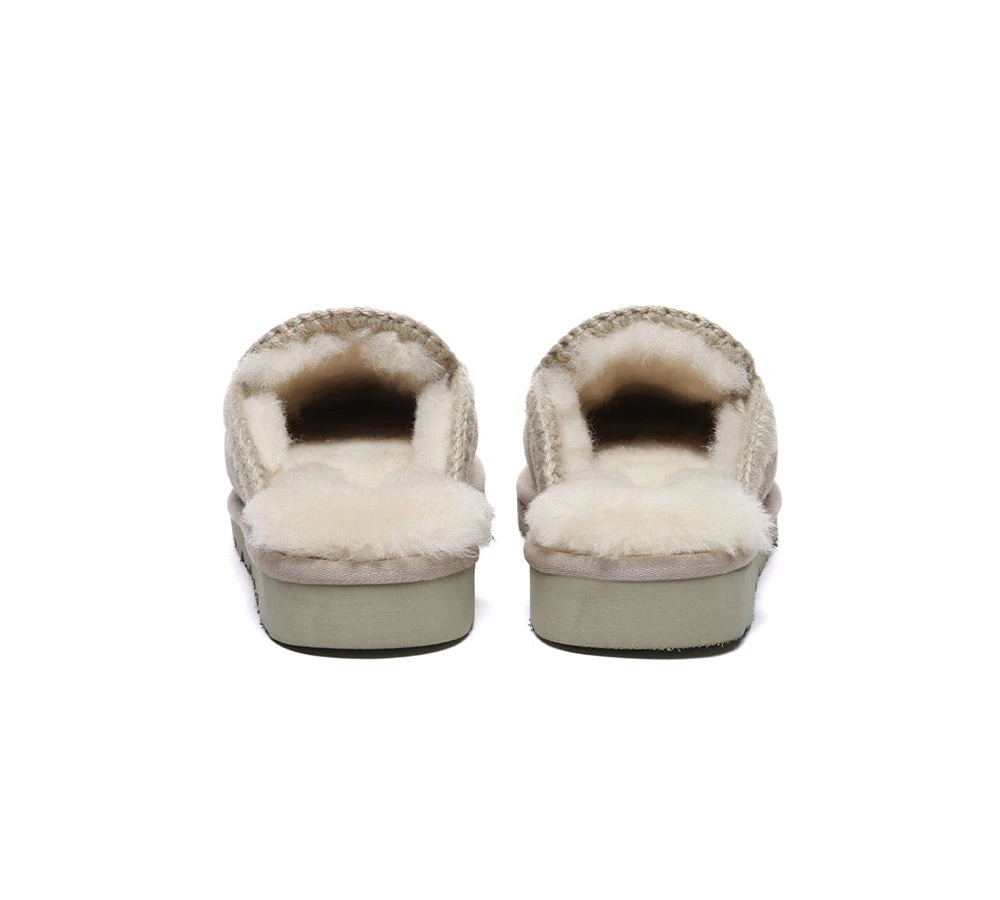 UGG Slippers Women Sheepskin Wool Knitted Ankle Slippers Sophia 15 UGG Slippers Women Sheepskin Wool Knitted Ankle Slippers Sophia - Image 13