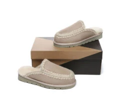 UGG Slippers Women Sheepskin Wool Knitted Ankle Slippers Sophia 30 UGG Slippers Women Sheepskin Wool Knitted Ankle Slippers Sophia -Shoe Store PF0A0781