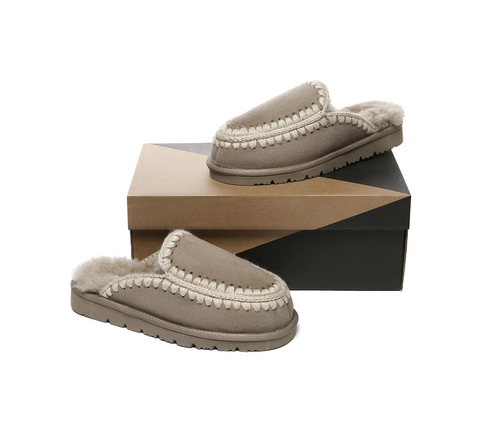 UGG Slippers Women Sheepskin Wool Knitted Ankle Slippers Sophia 18 UGG Slippers Women Sheepskin Wool Knitted Ankle Slippers Sophia - Image 16