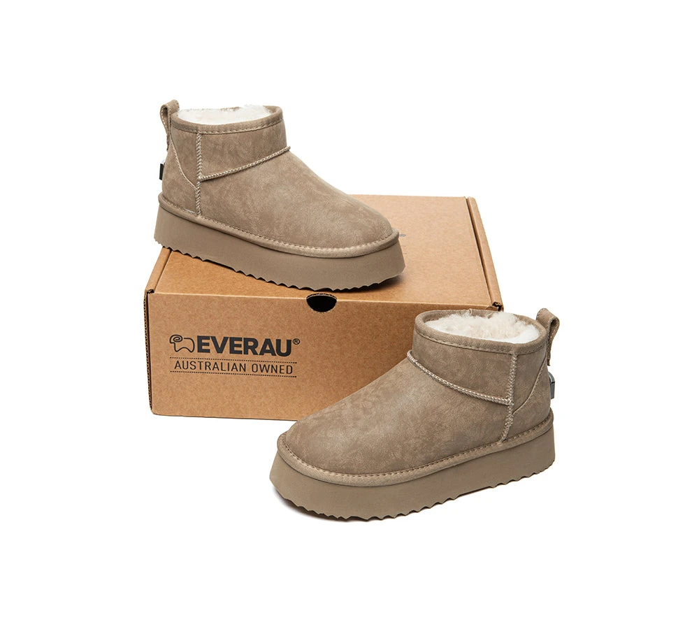 UGG EVERAU Boots Women Sheepskin Wool Ankle Platform Romi 13 UGG EVERAU Boots Women Sheepskin Wool Ankle Platform Romi - Image 11