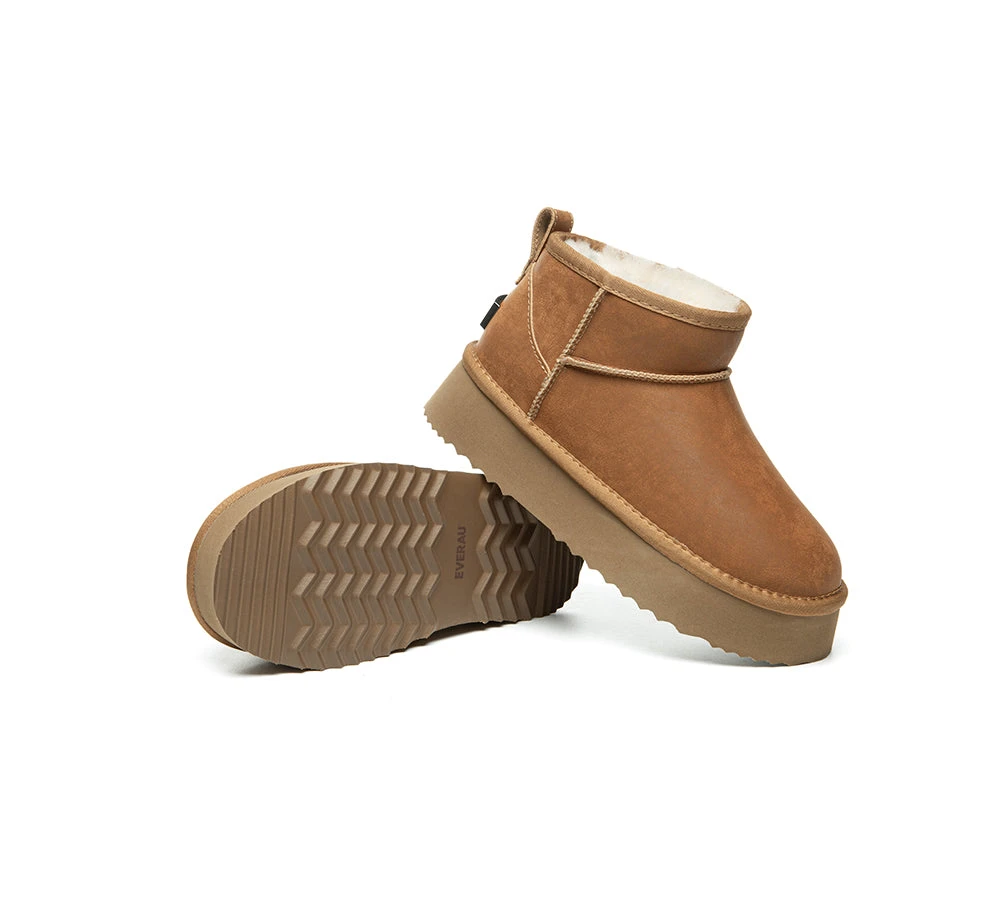 UGG EVERAU Boots Women Sheepskin Wool Ankle Platform Romi 6 UGG EVERAU Boots Women Sheepskin Wool Ankle Platform Romi - Image 4