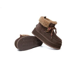 UGG Boots Women Sheepskin Wool Lace Up Ankle Platform Honour 31 UGG Boots Women Sheepskin Wool Lace Up Ankle Platform Honour -Shoe Store PF0A1348