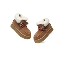 UGG Boots Women Sheepskin Wool Lace Up Ankle Platform Honour 27 UGG Boots Women Sheepskin Wool Lace Up Ankle Platform Honour -Shoe Store PF0A1388