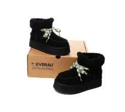 UGG Boots Women Sheepskin Wool Lace Up Ankle Platform Honour 38 UGG Boots Women Sheepskin Wool Lace Up Ankle Platform Honour -Shoe Store PF0A1412