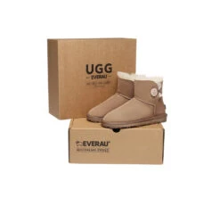 UGG Boots Double Faced Sheepskin Wool Ankle Mini Button Boots 18 UGG Boots Double Faced Sheepskin Wool Ankle Mini Button Boots -Shoe Store PF0A1958