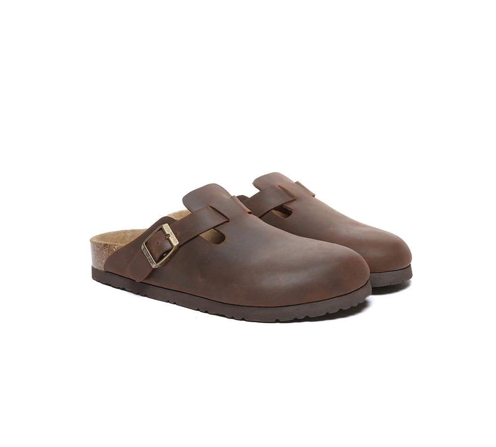 Unisex Leather Adjustable Buckled Straps Slip-on Flat Sandal Slides Brooklyn 11 Unisex Leather Adjustable Buckled Straps Slip-on Flat Sandal Slides Brooklyn - Image 9