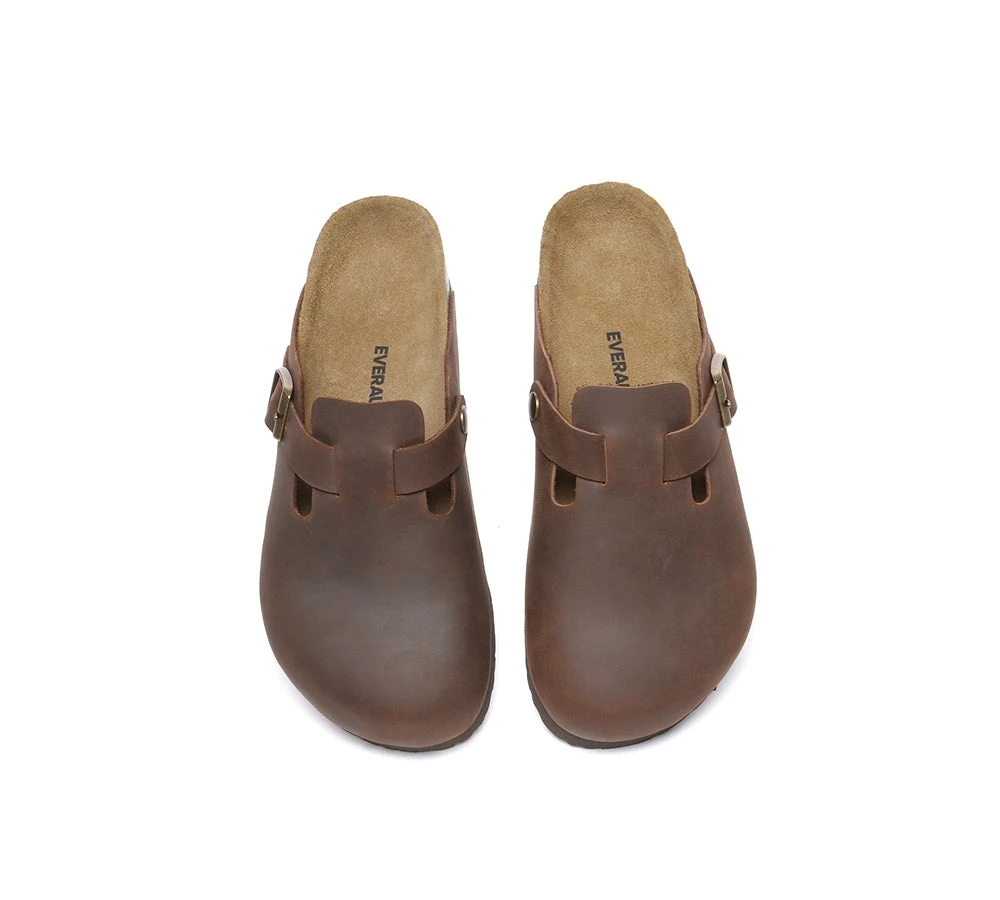 Unisex Leather Adjustable Buckled Straps Slip-on Flat Sandal Slides Brooklyn 15 Unisex Leather Adjustable Buckled Straps Slip-on Flat Sandal Slides Brooklyn - Image 13