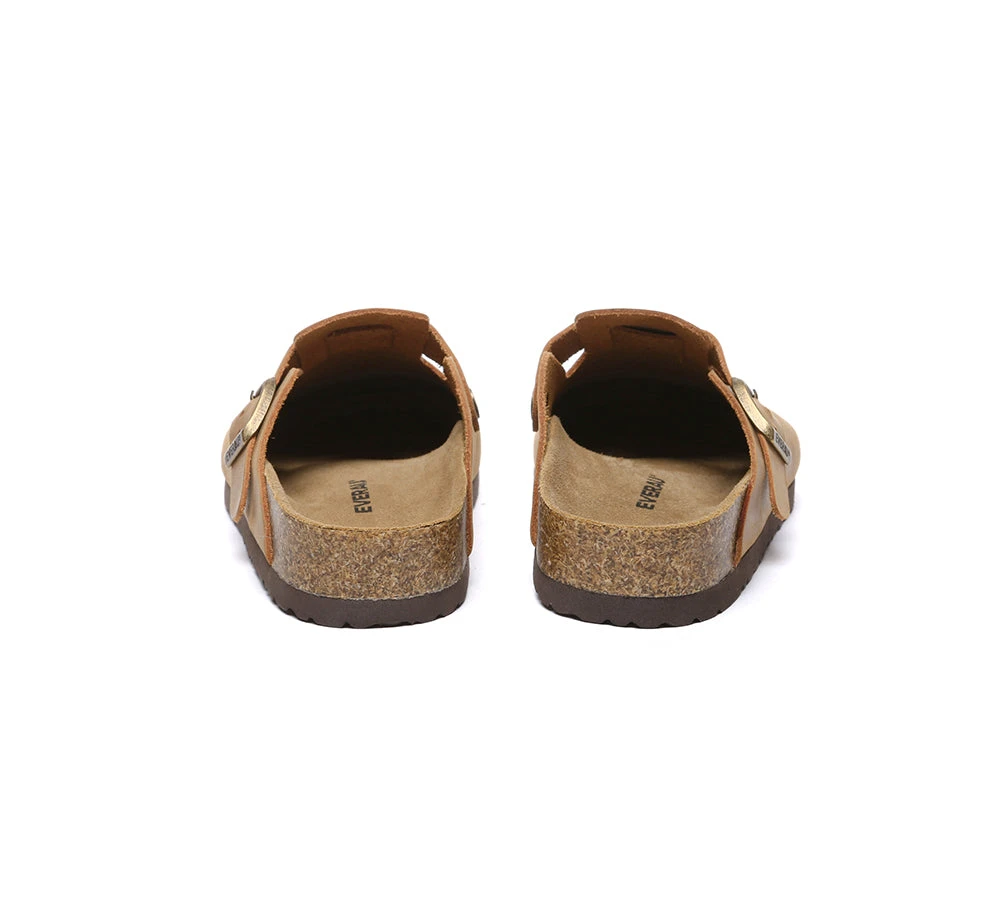 Unisex Leather Adjustable Buckled Straps Slip-on Flat Sandal Slides Brooklyn 10 Unisex Leather Adjustable Buckled Straps Slip-on Flat Sandal Slides Brooklyn - Image 8