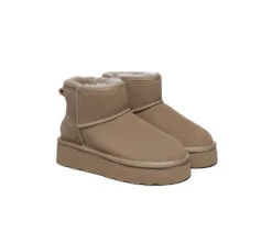 UGG Boots Sheepskin Wool Ultra Mini Ankle Platform Rommie -Shoe Store PF0A5266