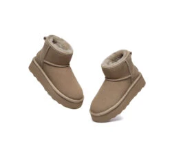 UGG Boots Sheepskin Wool Ultra Mini Ankle Platform Rommie -Shoe Store PF0A5282