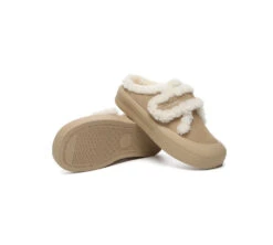 UGG Slippers Women Sheepskin Wool Adjustable Strap Shearling Lined Stacia -Shoe Store PF0A6294