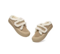 UGG Slippers Women Sheepskin Wool Adjustable Strap Shearling Lined Stacia -Shoe Store PF0A6296