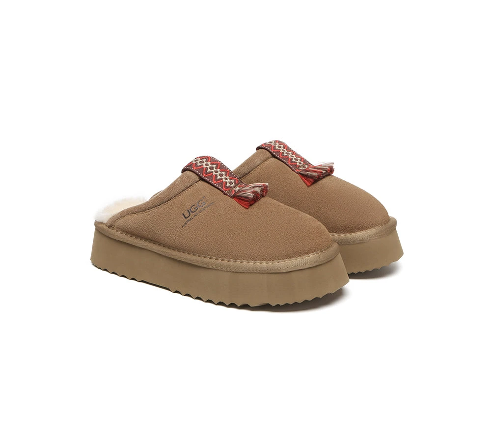 UGG Slippers Sheepskin Wool Platform Tazzy Calla 3 UGG Slippers Sheepskin Wool Platform Tazzy Calla
