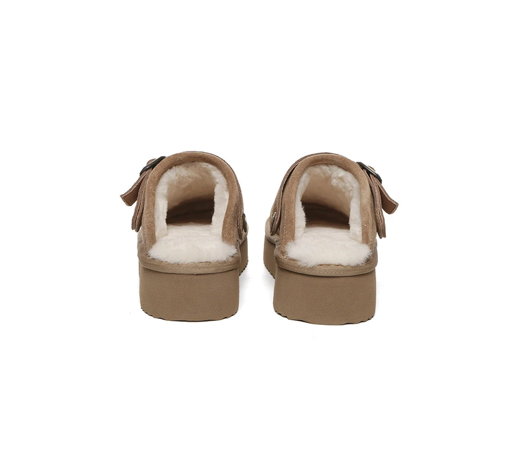 UGG Slippers Sheepskin Wool Adjustable Strap Platform Sadie 10 UGG Slippers Sheepskin Wool Adjustable Strap Platform Sadie - Image 8