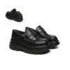 Women Leather Black Platform Chunky Loafers Evanna -Shoe Store PF0A7512 b685f97a f31b 42de ae6f 5c05d1872672