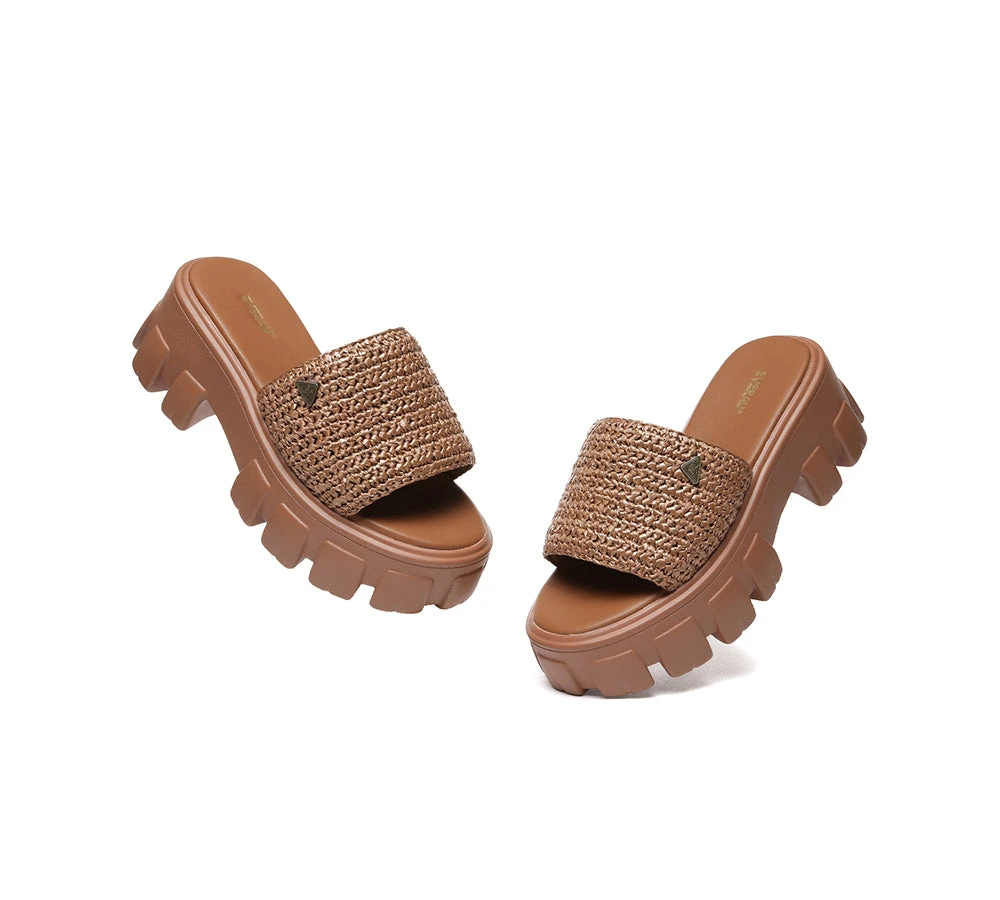 Women Woven Chunky Platform Sandals 8 Women Woven Chunky Platform Sandals - Image 6