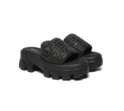 Women Woven Chunky Platform Sandals 24 Women Woven Chunky Platform Sandals -Shoe Store PF0A7564